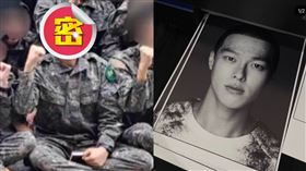 張基龍入伍近照。(圖／인사이트)