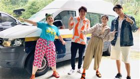 陳德烈及Albee（范乙霏）一起上節目。（圖／TVBS提供)
