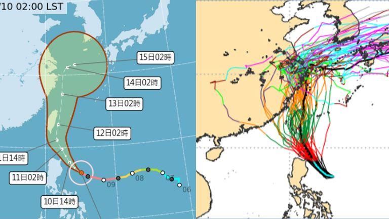 璨樹襲台3路徑　走這條全台風雨明顯