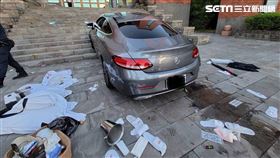 北藝大李姓舍監開賓士車衝撞行政大樓遭逮。（圖／翻攝畫面）