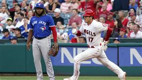 Vladimir Guerrero Jr.和大谷翔平。（圖／美聯社／達志影像）