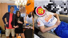 老公Michael在開線上家長會議時，竟呼呼大睡，讓楊皓如不禁
吐槽他。(圖／翻攝自楊皓如臉書）