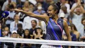 ▲加拿大19歲小將費南德茲（Leylah Fernandez）首度闖進大滿貫賽單打決賽。（圖／美聯社／達志影像）