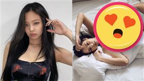 Jennie代言辣照。（圖／翻攝自lofficielhommes_kr IG）