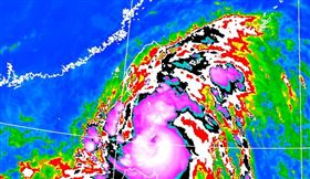 璨樹颱風衛星雲圖，圖／中央氣象局