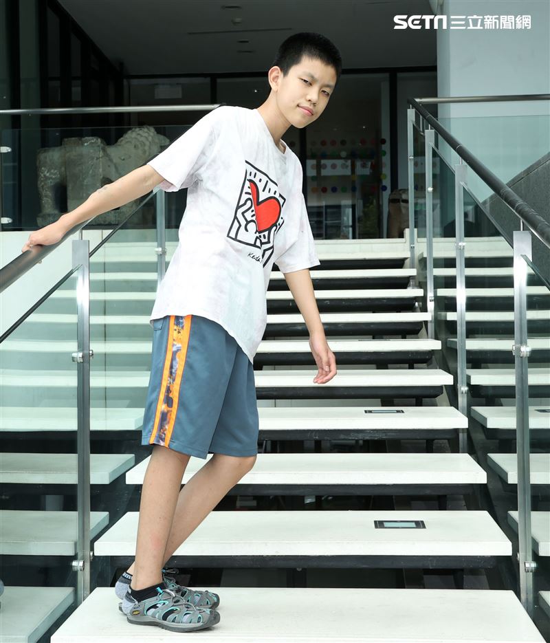 「天橋」童星羅謙紹三立新聞網專訪。（記者邱榮吉/攝影）