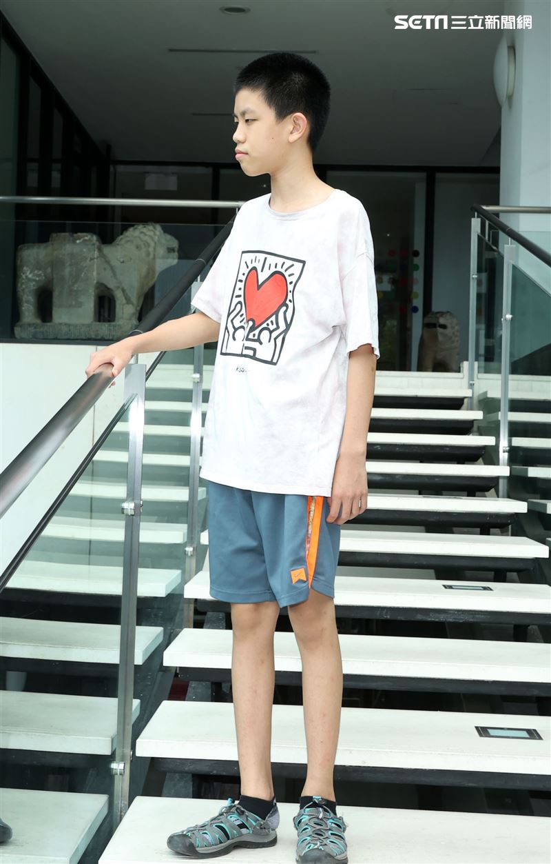 「天橋」童星羅謙紹三立新聞網專訪。（記者邱榮吉/攝影）