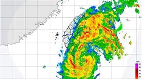雷達回波圖，網讚爆護國神山。（圖／翻攝自中央氣象局）
