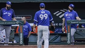 ▲柳賢振2.1局挨2轟失7分。（圖／美聯社／達志影像）