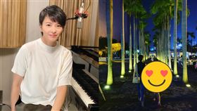 梁詠琪（Gigi ）PO出跟老公孩子一同散步的背影/IG