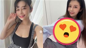 安希雖然身材嬌小，但卻擁有豐滿胸圍及傲人曲線，社群網站擁有123萬人追蹤。（圖／翻攝自安希IG）