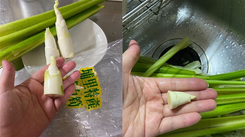 茭白筍剝開超驚人　網一看想起前男友