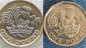 一枚錯印的1元硬幣在拍賣網站上獲得205倍的高價售出。（圖／翻攝自Ebay）