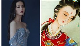 劉亦菲與貂蟬（圖／翻攝自劉亦菲微博與百度百科）