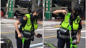 ANDY老爹友人愛車被刮，卻意外遇見正妹女警。（圖／翻攝自《ANDY老爹》臉書）