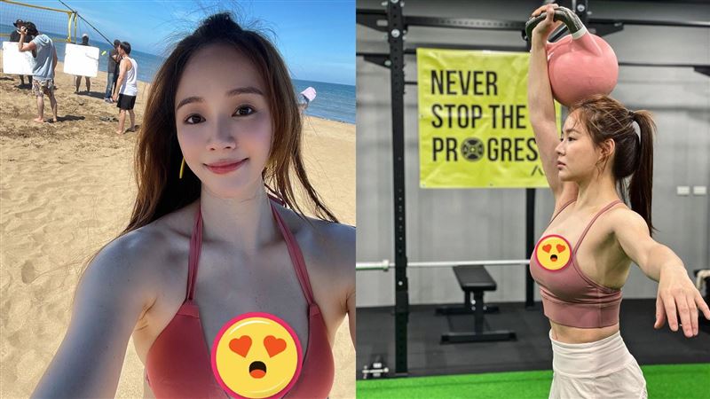獨／比基尼打排球　健力女神真空上陣