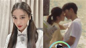 Angelababy被捕捉和小鮮肉在海邊擁吻。（圖／翻攝自Angelababy、推理君江小宴微博）