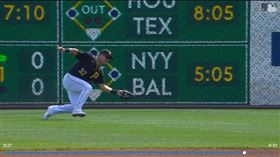 ▲筒香嘉智秀滑接美技。（圖／翻攝自海盜推特）