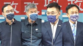 朱立倫、張亞中、江啟臣、卓伯源出席國民黨主席選舉高雄政見會（圖／翻攝自中國國民黨臉書直播）