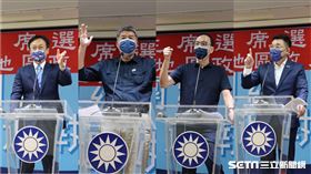 江啟臣、卓伯源、張亞中與朱立倫 圖／國民黨提供