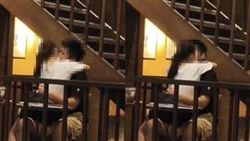 咖啡廳,纏綿,小情侶,店員,連結(翻攝自 爆料公社)