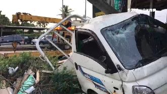 酒駕釀禍！貨車駕駛撞斷電桿釀停電