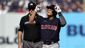 張育成敲出全壘打。（圖／美聯社／達志影像）