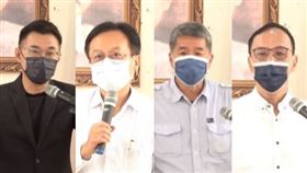 國民黨黨主席選舉候選人分區政見說明會中彰投場江啟臣卓伯源張亞中朱立倫（組合圖）