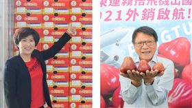 力挺台灣農民！中國停止進口釋迦蓮霧　「藍綠首長」都發聲（合成圖／翻攝自饒慶鈴、潘孟安臉書）