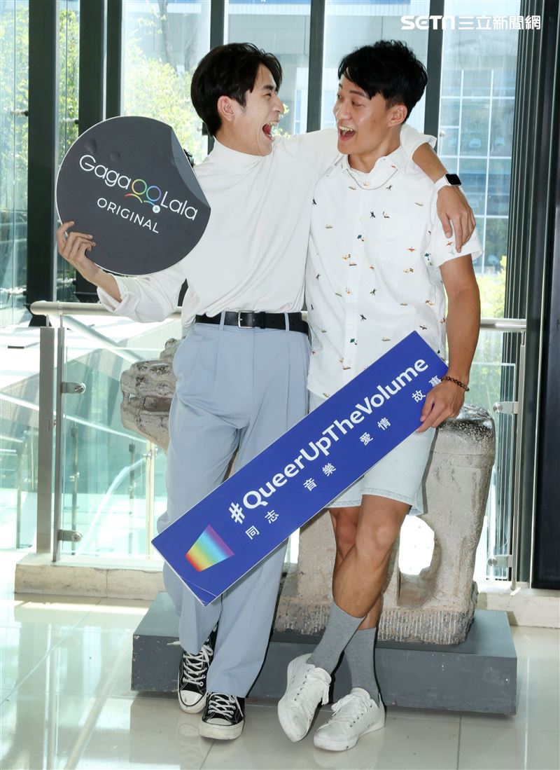 「無邪」演員蟻大點、（右）張得中。（記者邱榮吉/攝影）