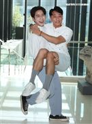 「無邪」演員蟻大點、（右）張得中。（記者邱榮吉/攝影）