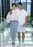 「無邪」演員蟻大點、（右）張得中。（記者邱榮吉/攝影）