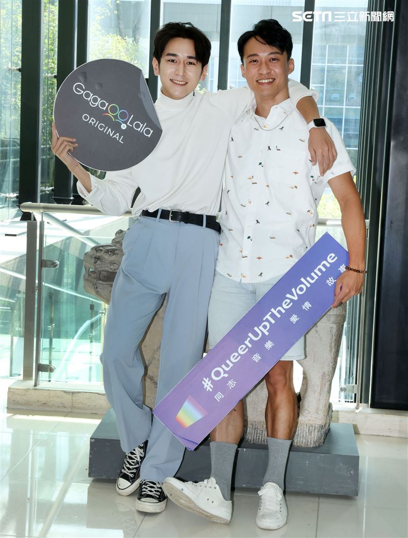 「無邪」演員蟻大點、（右）張得中。（記者邱榮吉/攝影）