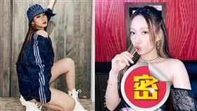 吳卓源中秋節變成壞女孩，吸吮著棒棒糖海溝更貼著小熊軟糖。（圖／翻攝自Julia Wu 吳卓源臉書）