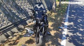 新北市王姓重機騎士在台11線自摔身亡 翻攝畫面