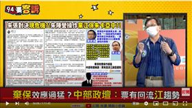 資深媒體人黃創夏在《94要客訴》表示，若張亞中當選的話，9/25當晚可以看到柯文哲，戴口罩都擋不住他的笑意。