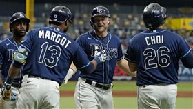 ▲米道斯（Austin Meadows）炸裂3分砲。（圖／美聯社／達志影像）