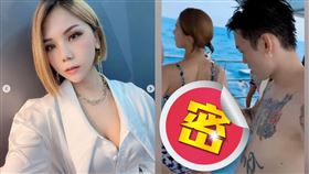 蕾菈（左）對著男友猛搖蜜桃臀。（圖／翻攝自蕾菈IG）