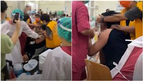 打BNT狂尖叫！男高中生爆紅　崩潰打針片破百萬點閱（圖／翻攝自＠linrayray0抖音）