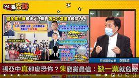 桃園前立委鄭寶清在《94要客訴》分析國民黨主席選情，並為江啟臣抱屈