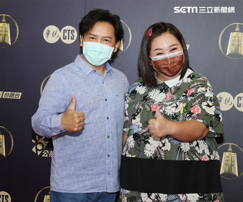 我的婆婆那麼可愛演員許傑輝、鍾欣凌出席公視金鐘入圍茶會。（記者邱榮吉/攝影）