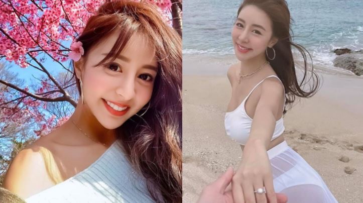 千年一遇空姐升格人妻　深V甜曬婚戒