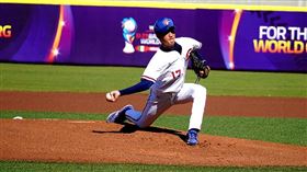 陳宇宏低肩側投讓捷克隊吃足苦頭。（圖／中華棒協提供）