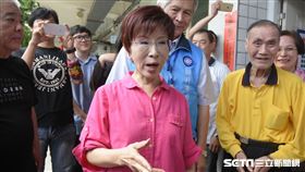 國民黨黨主席選舉，洪秀柱前往投票 圖／記者林敬旻攝