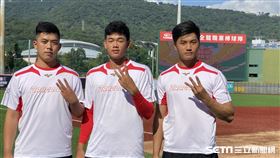 味全龍新秀曹祐齊、張鈞守、吳秉恩。（圖／記者王怡翔攝影）