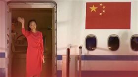 華為,孟晚舟,獲釋,包機,愛國宣傳。(圖/翻攝自人民日報微博)