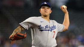 ▲烏瑞亞斯（Julio Urias）拿下本季第19勝。（圖／路透社／達志影像）