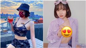 極品女士官脫了！中空外套「拉鍊全開」　完整雪球掉出來（圖／翻攝自lalalalala0730 IG）