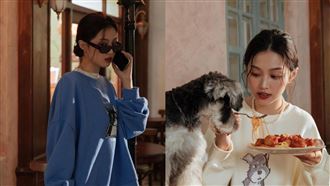 小資女飽妮跨界穿搭　致敬奧黛麗赫本