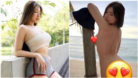 大馬波神海灘全裸！S曲線完美全洩▲（圖／翻攝自ms_puiyi IG）